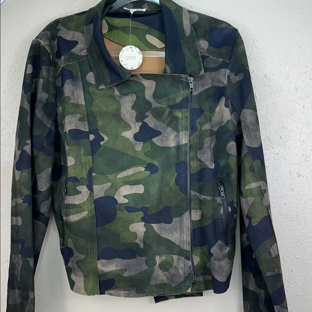ODDY Women’s Camo Utility Jacket in Green and Black size M/L new - Picture 7 of 8
